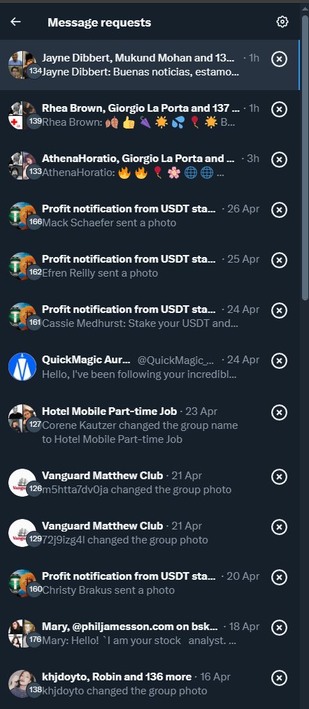wow let me check my message requests, oh....