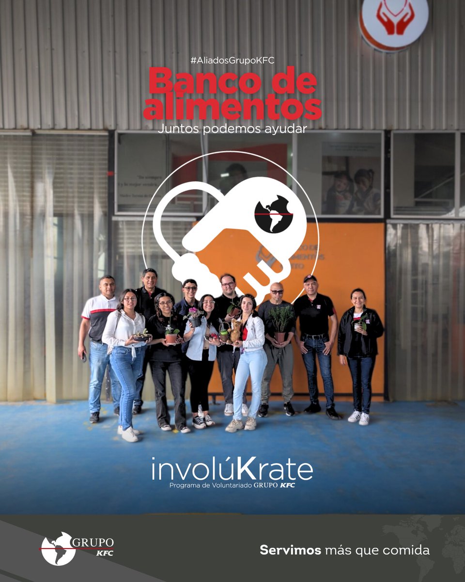 GrupoKfcEcuador's tweet photo. #InvolúKrate | Pequeñas acciones que generan un gran impacto.

Voluntarios de #GrupoKFC apoyaron al #bancodealimentosquito en la correcta separación de alimentos, asegurando que más productos lleguen a quienes más lo necesitan.

Con este tipo de iniciativas, contribuimos al cumplimiento del Objetivo de Desarrollo Sostenible (ODS 2). Trabajamos para reducir el desperdicio de alimentos y fortalecer la seguridad alimentaria en nuestro país.

En Grupo KFC, seguimos trabajando para servir más que comida.

#InvolúKrate #Voluntariado #GrupoKFC #Ecuador #Solidaridad #Sostenibilidad #BancoDeAlimentos #ODS #HambreCero #ConsumoResponsable #CompromisoSocial #ColaboradoresComprometidos #ImpactoPositivo #ServimosMásQueComida