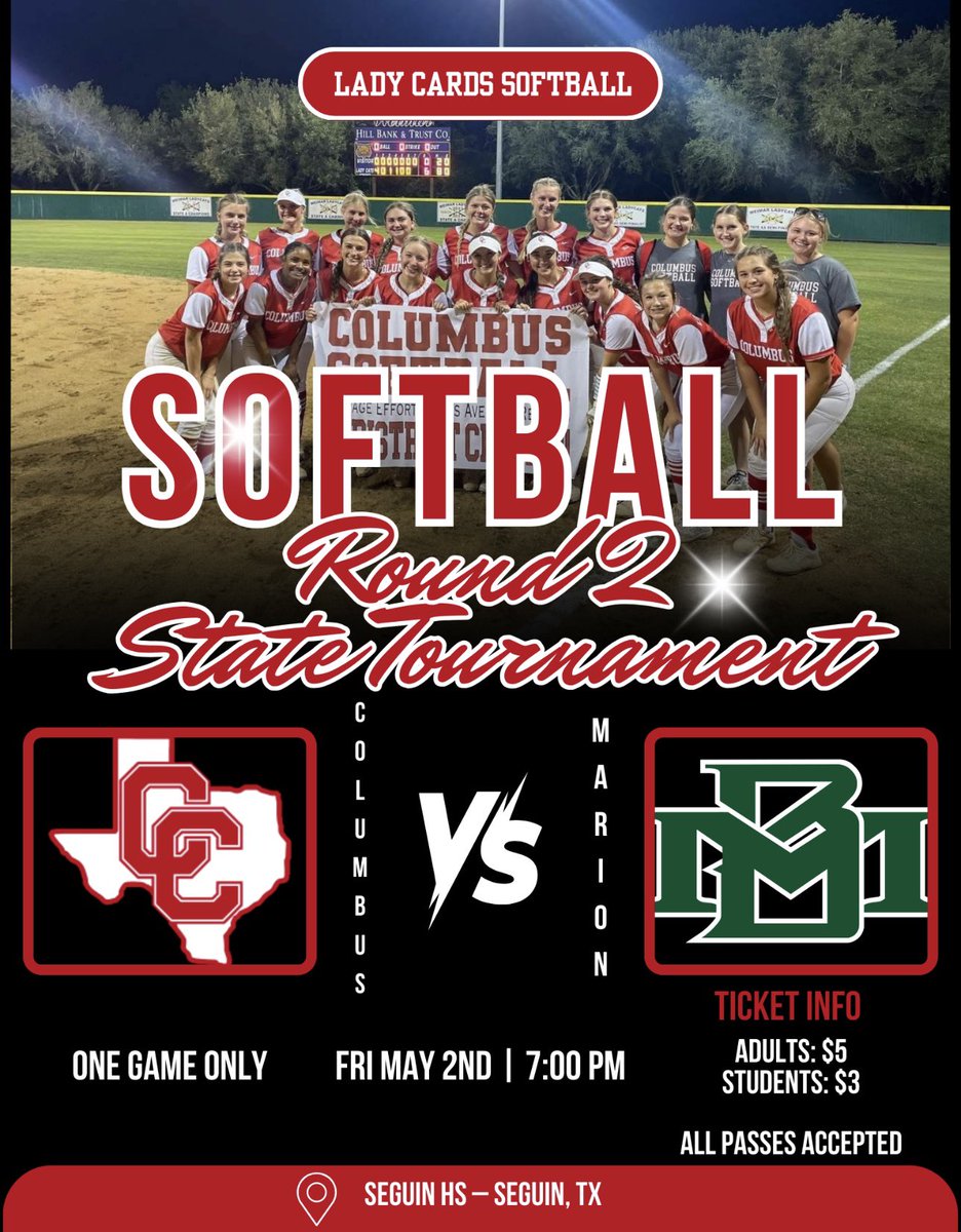 Please note the new time and location! <a href="/TXPrepSoftball/">Texas Prep Softball</a>