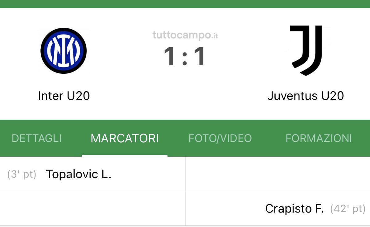 juventusfans's tweet photo. 🏆 #Primavera1
☑️ #InterU20-#JuventusU20 1️⃣-1️⃣ https://t.co/RmQzvPkQ2e