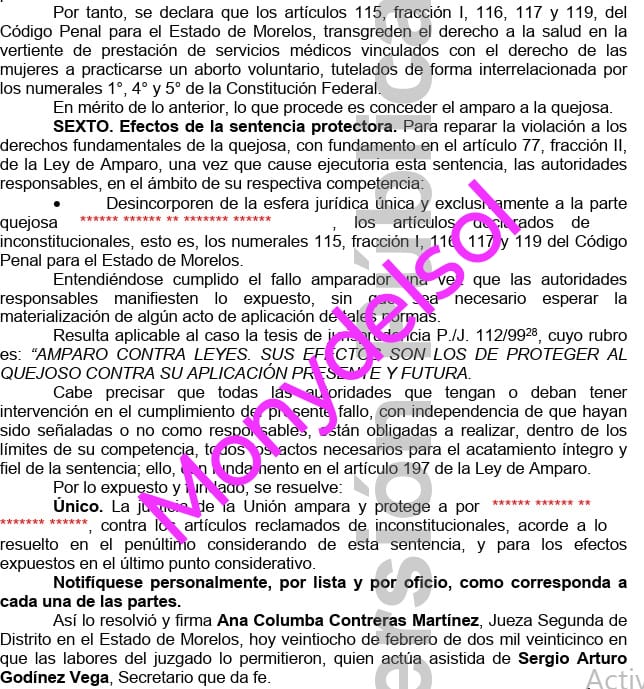 Un JUZGADO FEDERAL concedió un AMPARO a una ginecóloga de #Morelos para que pueda realizar #ABORTOS voluntarios sin riesgo de ser DETENIDA <a href="/Divulvadorxs/">Divulvadoras</a> <a href="/MonsRamonCastro/">Mons. Ramón Castro</a> <a href="/IglesiaMexico/">CEM</a> <a href="/MorelosCongreso/">H. Congreso del Estado de Morelos</a> <a href="/GobiernoMorelos/">Gobierno de Morelos</a>