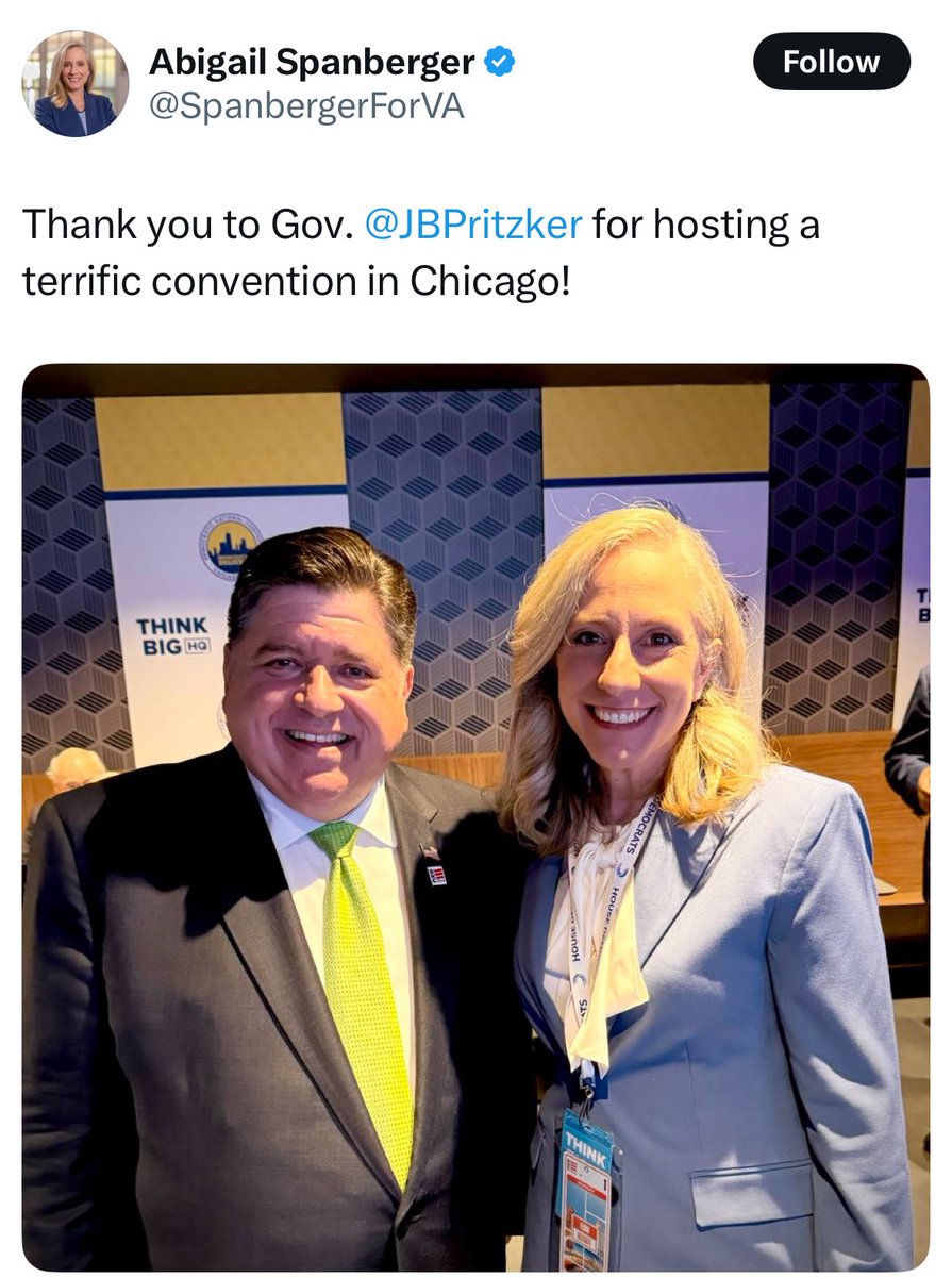 VA_GOP's tweet photo. Look who enjoys chumming it up with the guy openly calling for violence against Republicans. 

Abigail Spanberger is too extreme for Virginia. https://t.co/GFpevIf0Dq