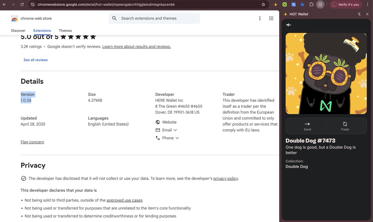 Peter Volnov (@p_volnov) on Twitter photo ๐ฅ Chrome Extension 1.0.34
๐ Omni-V2 with <a href="/NEARProtocol/">NEAR Protocol</a> Intents support
๐
NFT on TON, NEAR, SOLANA and 10+ EVM chains ๐ฅ Chrome Extension 1.0.34
๐ Omni-V2 with <a href="/NEARProtocol/">NEAR Protocol</a> Intents support
๐
NFT on TON, NEAR, SOLANA and 10+ EVM chains