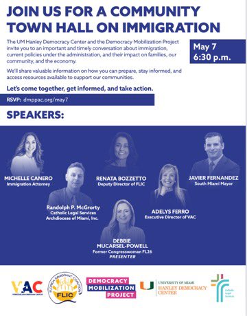 The Trump admin is using the Alien Enemies Act to deport immigrants, even US citizens, without due process and our community is being hit hardest. Civic engagement is the key to protecting our civil rights.

Join our Immigration Townhall Wednesday, May 7 at 6:30 pm to mobilize!