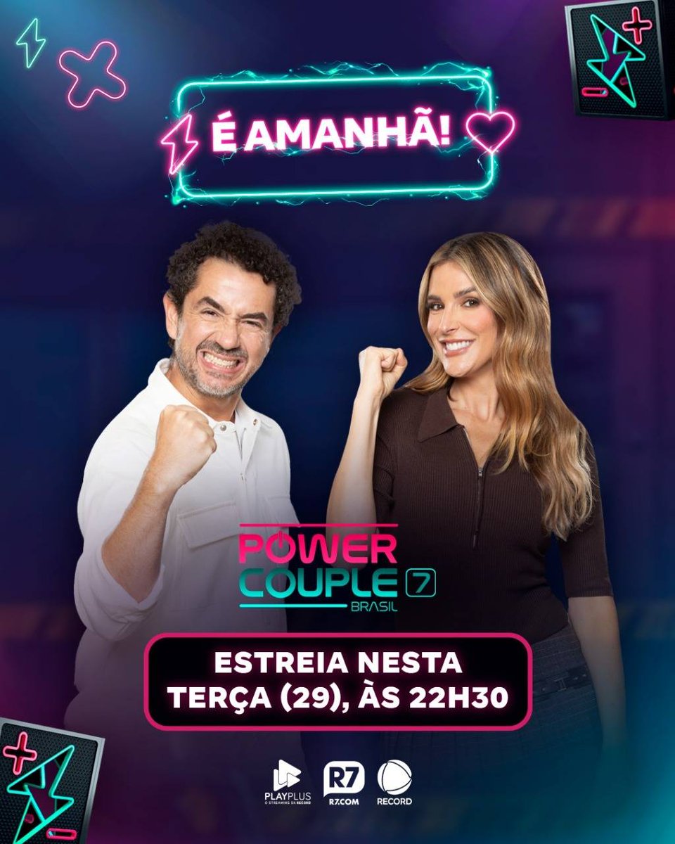 powercouple's tweet image. Contagem regressiva! ⏰ O #PowerCouple estreia nesta terça (29), às 22h30. Conta pra gente qual é a sua expectativa para a nova temporada? 👀

Enquanto isso, que tal relembrar o que #SóTemNoPowerCouple no #PlayPlus? Tá rolando, de graça, uma maratona especial de todas as