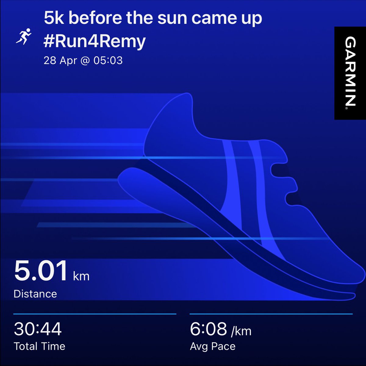 5k before the sun came up #Run4Remy