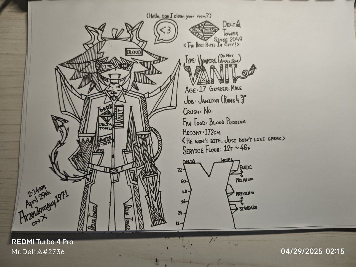 colin2736's tweet photo. Hey!
Psst!
About new series, interested in?
Here, a sneak peek!
It's called Delta Tower, a series happen in a hotel with 72 floors, and it's the best hotel in this city!
I will show you about first character here, I will draw more please stay tuned!
#OC #ocart #Deltaverse https://t.co/I1SKPEc8gz