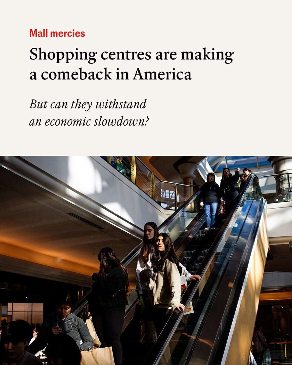 The rise of e-commerce and the decline of the department store have led to hundreds of malls closing their doors. Yet investors have lately taken a ­renewed interest in these temples of ­consumerism econ.st/3YfRRM2

Photo: Getty Images