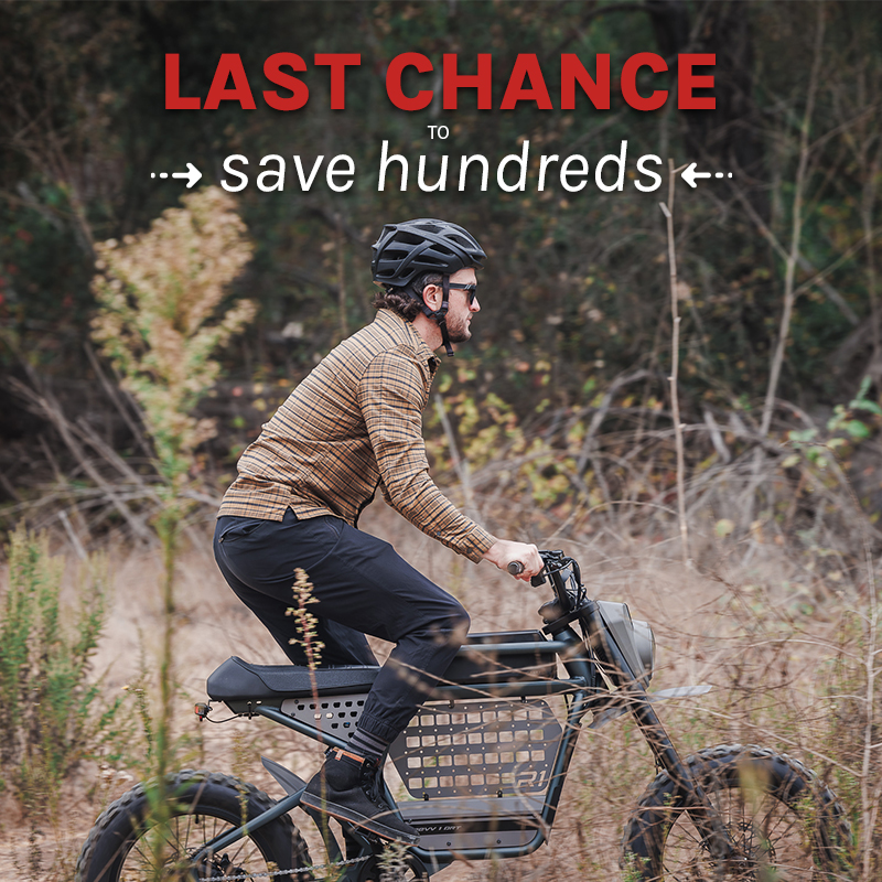 Prices go up May 1!  Lock in your ride now and save hundreds! Don't miss out. #Ride1Up #ElectricBikes #Ebikes #PoweredByRide1U #Revv1DRT