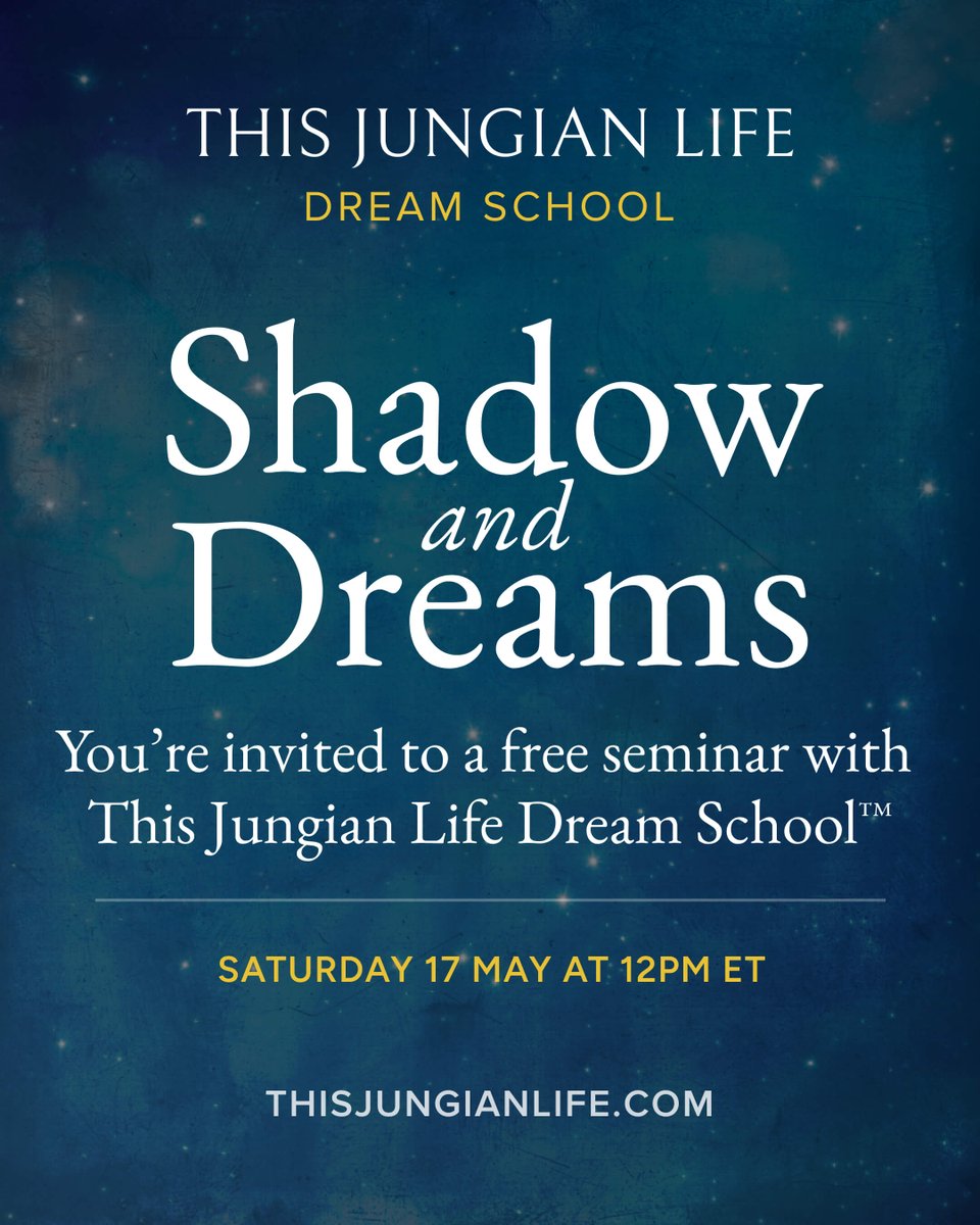 👥✨SHADOW AND DREAMS: Join our free seminar to learn more about how we work with dreams in Dream School. 

During this 90 minute TJL Dream School taster, we'll:

• Discuss Carl Jung's concept of the shadow.
• Conduct a live dream interpretation, using a dream submitted by one