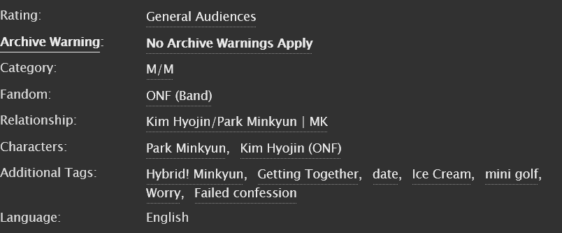 Phi_JiJi's tweet photo. ✨Fourth Time the Charm
✨HyoKyun
✨G
Submission to @ONF_ficfests "Coincidences Don't Exist" Fest
✨3.2k
✨ https://t.co/ZyhsSw2cLc https://t.co/FySuxoDWjy