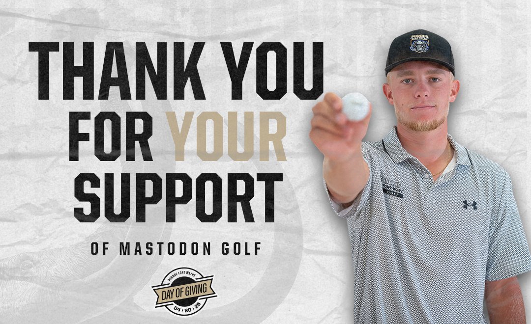 MastodonMGolf's tweet image. 𝙏𝙝𝙖𝙣𝙠 𝙔𝙤𝙪!
Mastodon fans... thank you for your support yesterday of our student-athletes!
#PFWDayOfGiving