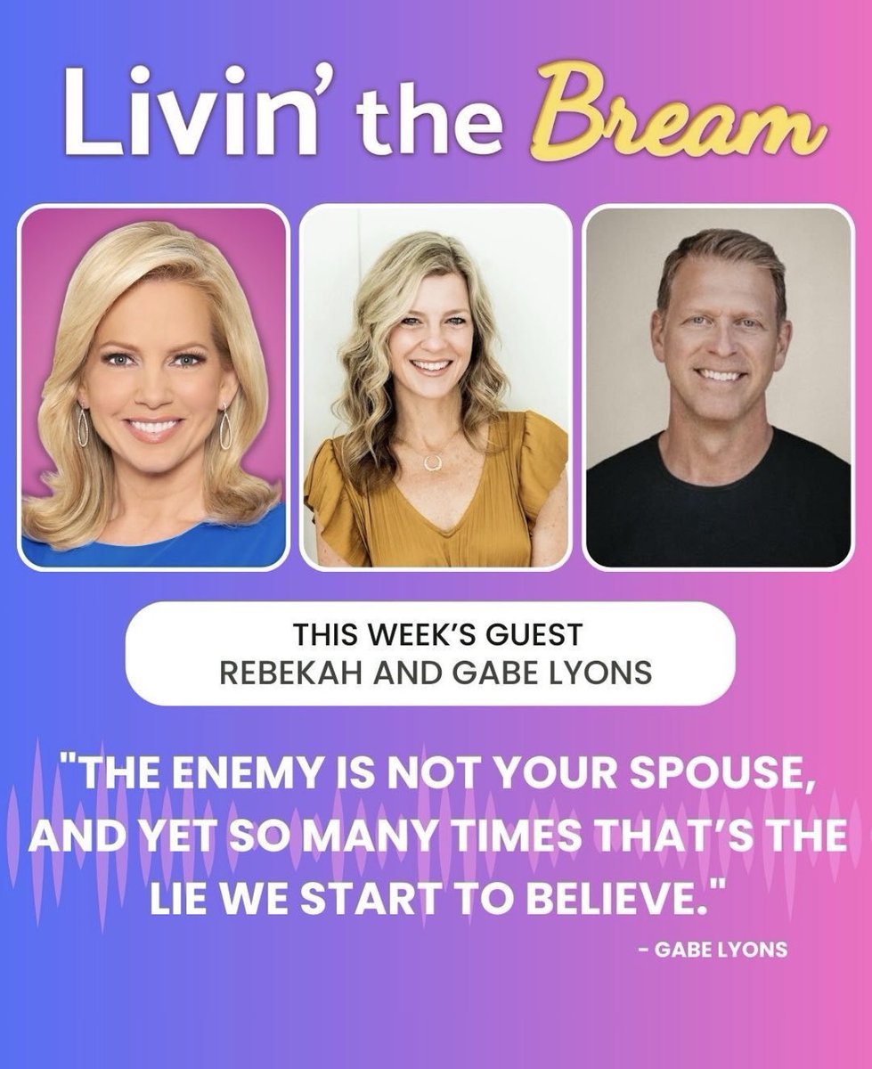 Shannon Bream (@shannonbream) on Twitter photo This week on #LivinTheBream - This brand new book by my friends Rebekah Lyons and <a href="/GabeLyons/">Gabe Lyons</a> is easily one of the best Iāve ever read on marriage.Ā Whether youāre struggling, coasting or soaring ā there is something in this book for you.Ā Thought-provoking discussion questions, This week on #LivinTheBream - This brand new book by my friends Rebekah Lyons and <a href="/GabeLyons/">Gabe Lyons</a> is easily one of the best Iāve ever read on marriage.Ā Whether youāre struggling, coasting or soaring ā there is something in this book for you.Ā Thought-provoking discussion questions,