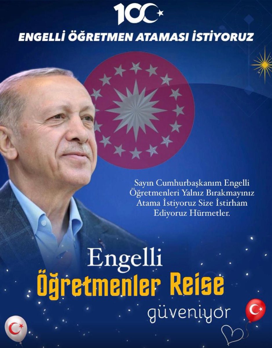 BEREN (@berosunuzzz) on Twitter photo <a href="/RTErdogan/">Recep Tayyip Erdoğan</a> Engelli öğretmenlerime sizden müjde geleceğine inanıyoruz Sayın Cumhurbaşkanım, engelli öğretmenler toplu atama ile sınıflarına kavuşmak istiyor
<a href="/RTErdogan/">Recep Tayyip Erdoğan</a> #EngelliÖğretmenlereTamAtama <a href="/RTErdogan/">Recep Tayyip Erdoğan</a> Engelli öğretmenlerime sizden müjde geleceğine inanıyoruz Sayın Cumhurbaşkanım, engelli öğretmenler toplu atama ile sınıflarına kavuşmak istiyor
<a href="/RTErdogan/">Recep Tayyip Erdoğan</a> #EngelliÖğretmenlereTamAtama