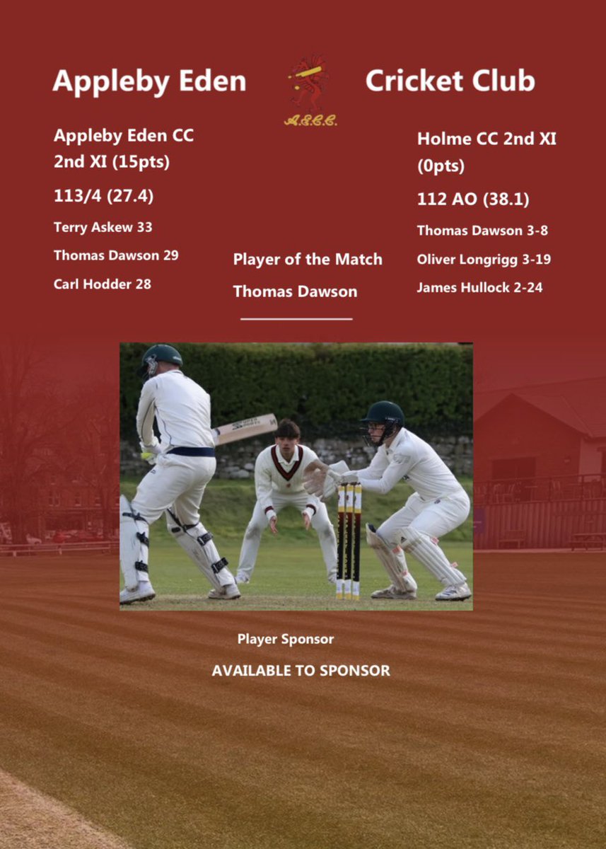 Perfect start to the season as both the 1st and 2nd team picked up maximum points with convincing wins #AECC