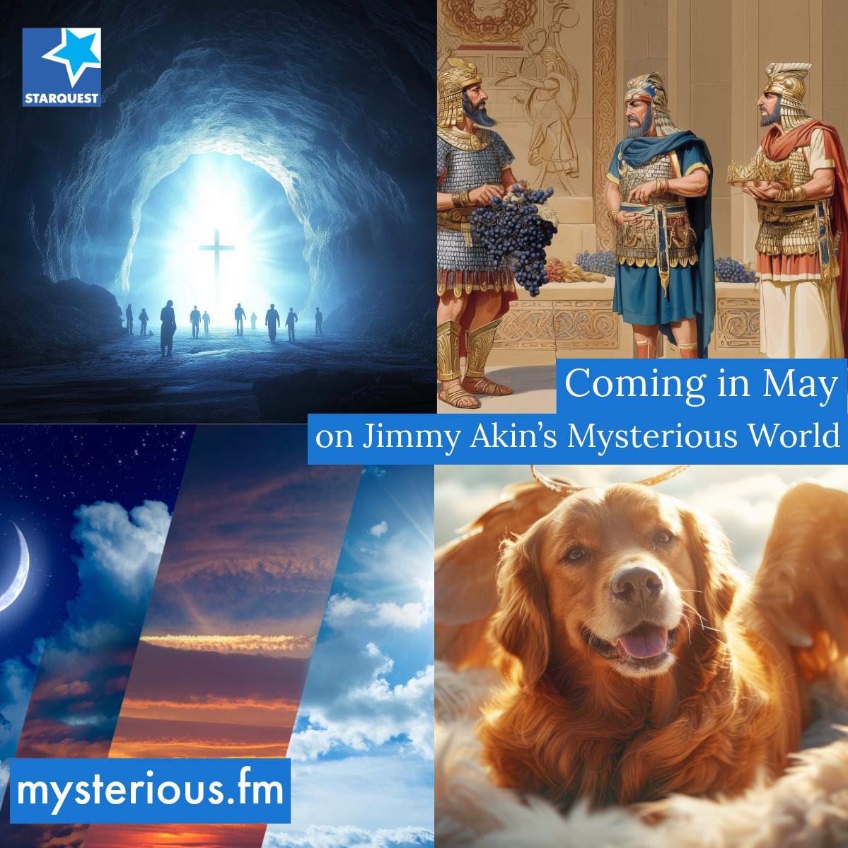 mys_world's tweet image. Coming in May on Jimmy Akin's Mysterious World, Jimmy and Dom will be Christianity and Near-Death Experiences; The Lost Scriptures of 1 Esdras; the Mystery of the Year; and Animal end-of-life experiences. Follow the show at mysterious.fm