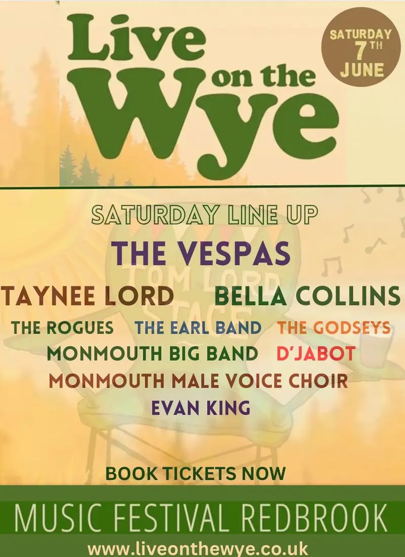 tayneelcrookes's tweet image. Let’s announce some festivals!
Monmouthshire you’re 1st up! @LiveOnTheWye
See you Saturday 7th June!🤩 we can’t wait!
Tickets: liveonthewye.co.uk