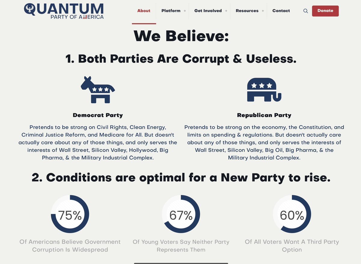QuantumParty_'s tweet photo. Most people are completely fed up with the Uniparty 👎
Now is the time to finally make a major change.⚡️
Learn more about our innovative approach to US regime change at - https://t.co/V4DKzW25yd🧑💻 #MakeAmericaQuantum https://t.co/pLbWcWKW13