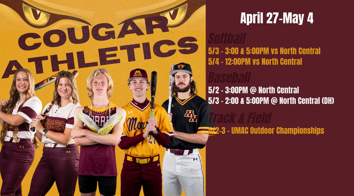 Weekly Schedule! #RollCougs