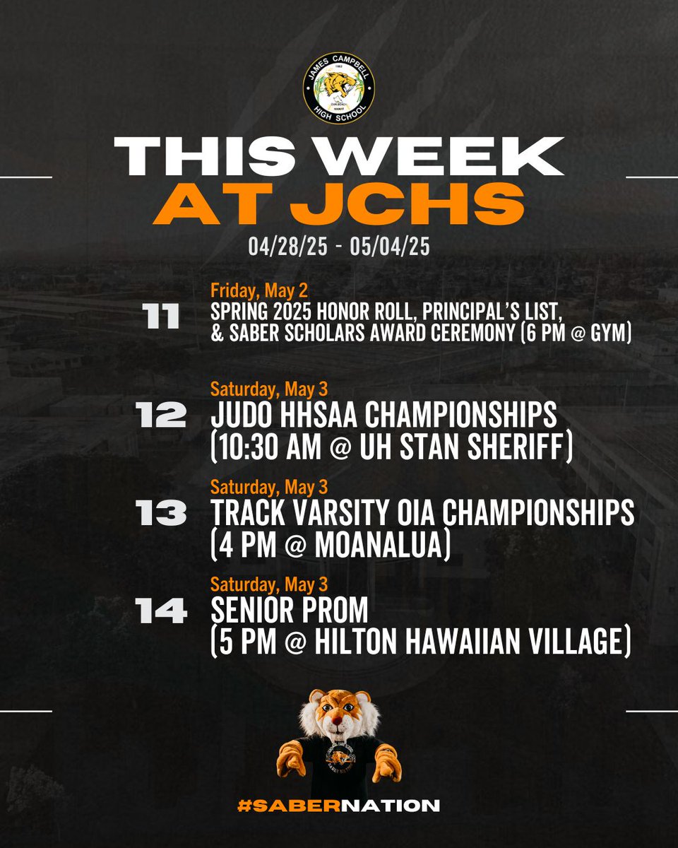 This Week at JCHS! (04/28-05/04) #SaberNation