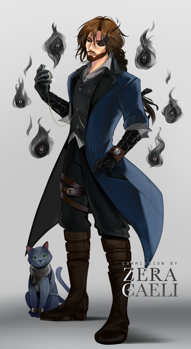 Zaphatum's tweet photo. Now that the debut has finished, I can finally share this. Everyone, it's my pleasure to introduce to you Zaphatum Voidwalker, my OC. 

HUGE thanks to @zeracaeli for her amazing work. She did an awesome job! So glad I finally get to share it with you all. https://t.co/LE2qJT5uBQ