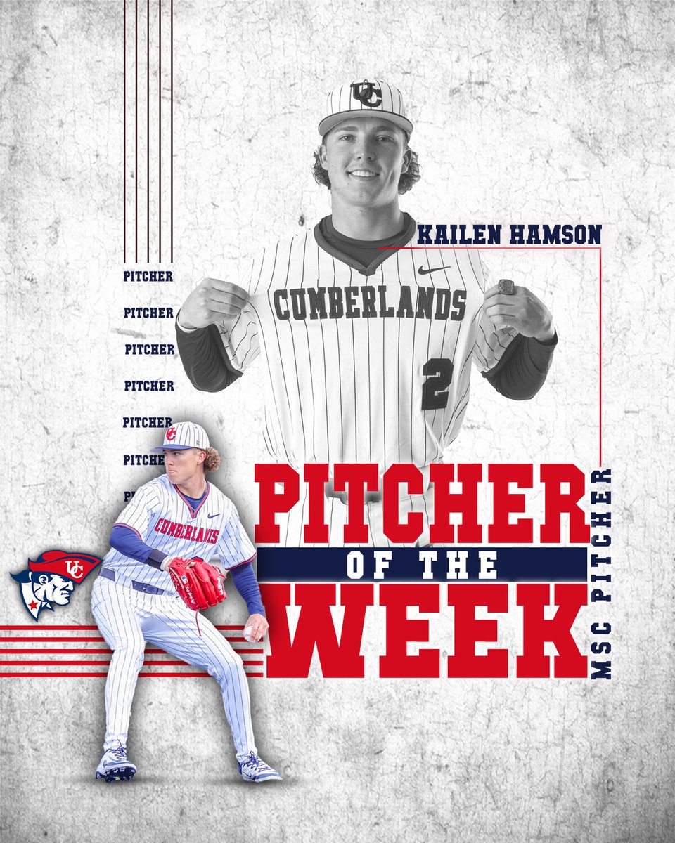 After throwing a one hit shutout against (RV) Cumberland University, Kailen Hamson has garnered MSC Pitcher of the Week honors for the second time this season!

Read More: shorturl.at/5IbAp

#OneBigTeam | #LTL