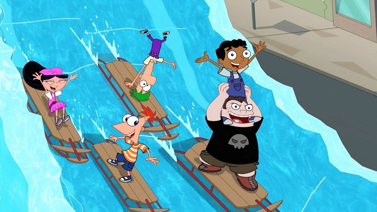ToonHive's tweet photo. New look at the ‘Phineas &amp; Ferb’ revival.

A sneak peek of the revival will air on Disney Channel on May 26 at 11:35AM EST. https://t.co/2TWuoLIEsD