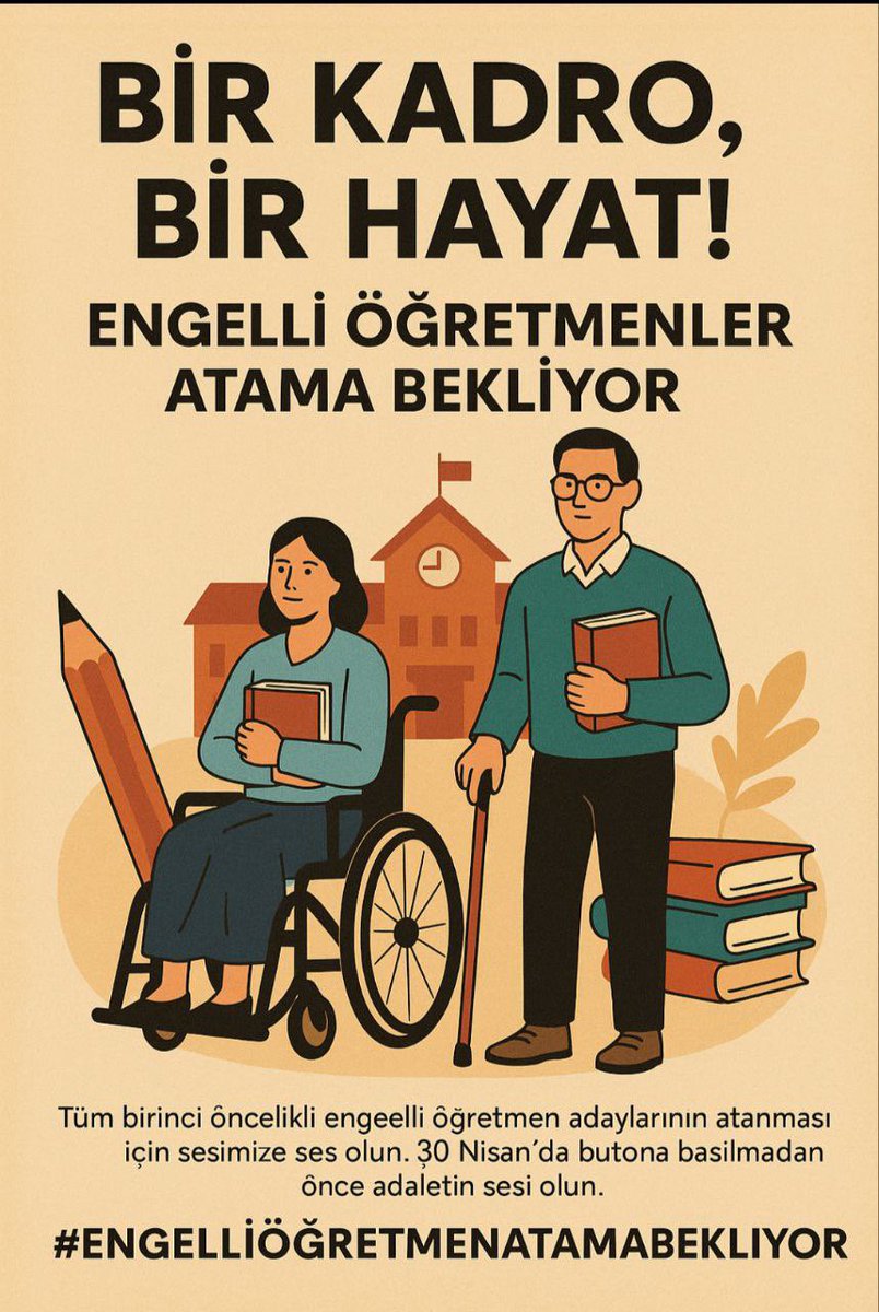 Eksik yapılan her atama, bir engelli öğretmenin yüreğinde ukdedir. Bizler tam umut, tam atama istiyoruz.
#EngelliÖğretmenlereTamAtama