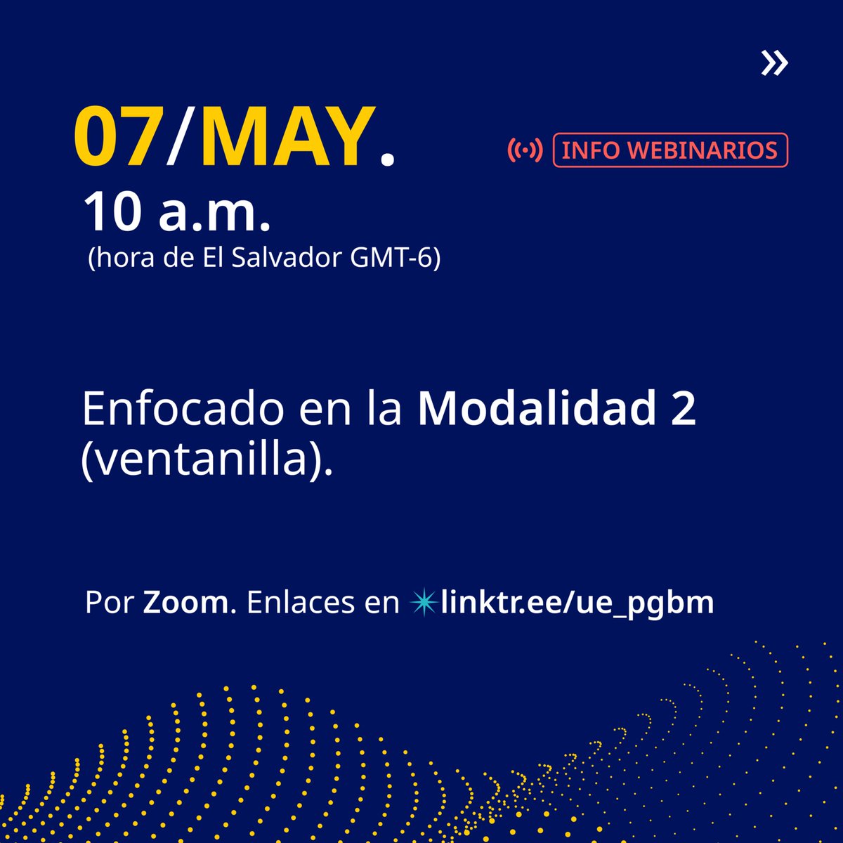 UECentroamerica's tweet image. 💻#Webinario 🚩#Convocatoria
Seguimos nuestra agenda de webinarios informativos sobre la convocatoria a propuestas de #proyectos locales de conservación de la #biodiversidad que hemos lanzado junto a 🇪🇺🇫🇷@expertisefrance en el marco del #EquipoEuropa del Programa Grandes…