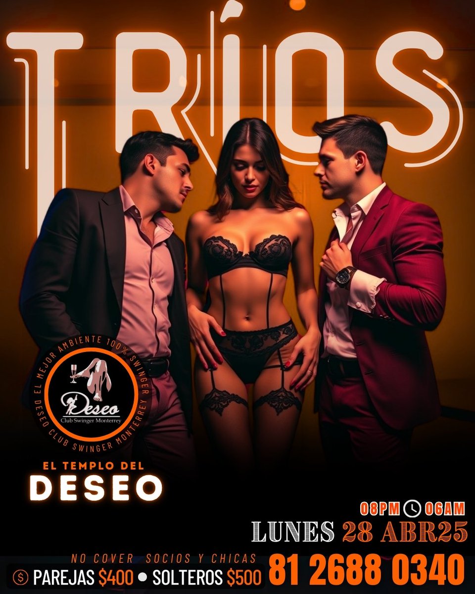 Hoy Lunes #Gangbang con Diana ven a pasarla de lo mejor en <a href="/deseomty/">Deseo club Swinger Monterrey</a> noche de tríos y Gang bang 😈 te esperamos