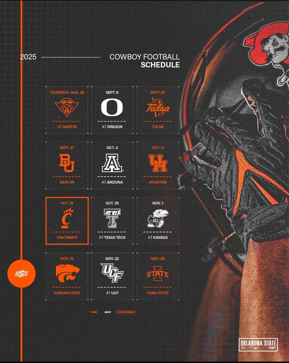 Oklahoma State 🏈 #2025 #schedule