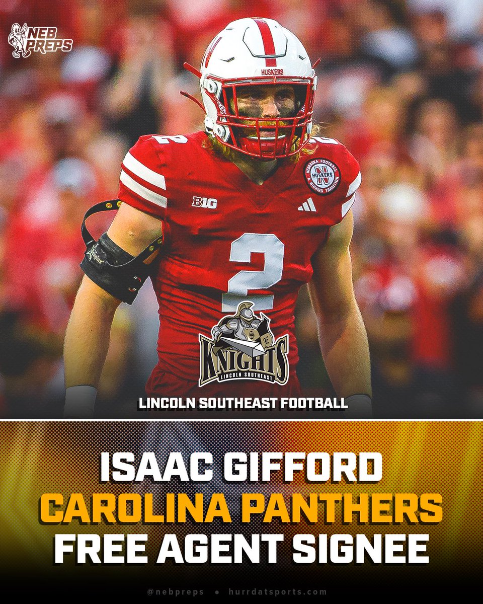 To the pros ‼️

<a href="/SoutheastFB/">LSE Football</a> grad <a href="/IsaacGifford2/">Isaac Gifford</a> has signed an undrafted free agent contract with the Carolina Panthers.

#nebpreps