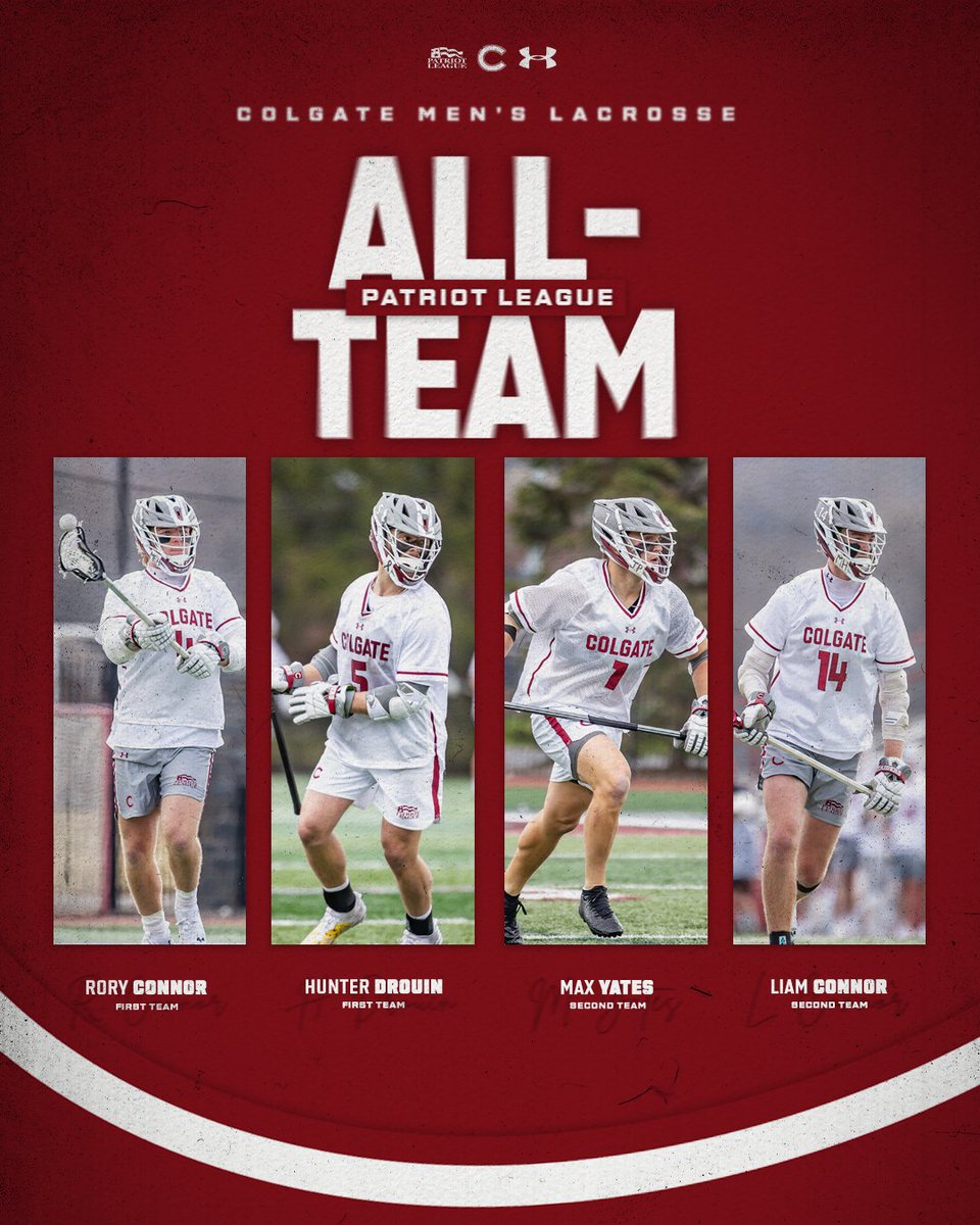 Colgate Men's Lacrosse (@colgatemlax) on Twitter photo Four All-<a href="/PatriotLeague/">Patriot League</a> selections for the Raiders!
Rory Connor and Hunter Drouin - First Team
Max Yates and Liam Connor - Second Team
๐ฐ: colgateathletics.com/news/2025/4/28โฆ
#GoGate | #GGG Four All-<a href="/PatriotLeague/">Patriot League</a> selections for the Raiders!
Rory Connor and Hunter Drouin - First Team
Max Yates and Liam Connor - Second Team
๐ฐ: colgateathletics.com/news/2025/4/28โฆ
#GoGate | #GGG