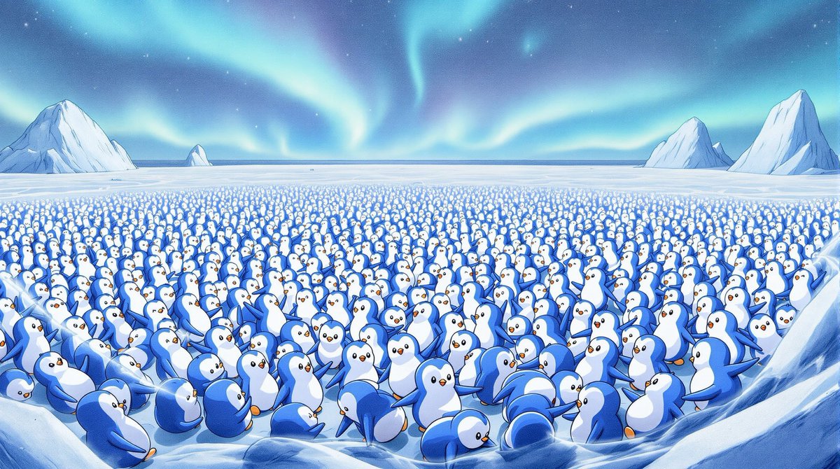 Millions will huddle. $PENGU