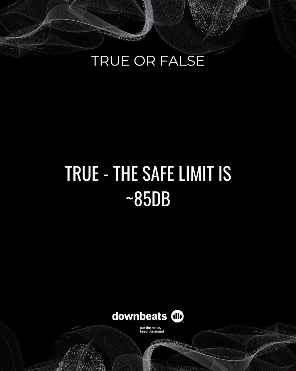 downbeats's tweet photo. It is true. The safe limit is ~ 85dB for extended periods of time (8 hours)

Extended exposure to sounds above 85 dB can damage the hair cells in the inner ear, leading to hearing loss. These hair cells do not regenerate once damaged. https://t.co/jYdnpk3wEv