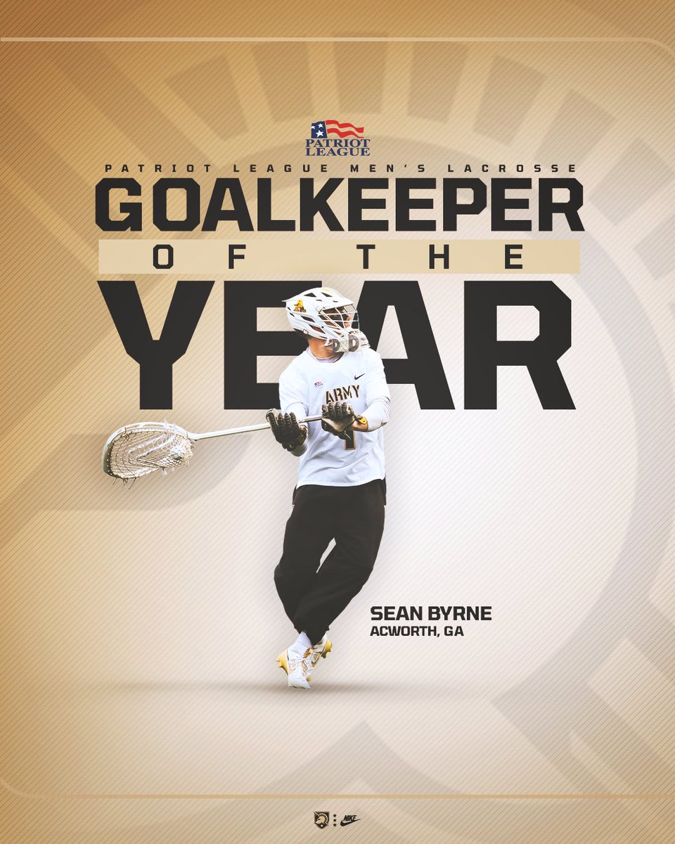 ArmyWP_MLax's tweet photo. ⭐️ 𝐏𝐀𝐓𝐑𝐈𝐎𝐓 𝐋𝐄𝐀𝐆𝐔𝐄 𝐆𝐎𝐀𝐋𝐊𝐄𝐄𝐏𝐄𝐑 𝐎𝐅 𝐓𝐇𝐄 𝐘𝐄𝐀𝐑 ⭐️

Congratulations Sean on earning this year's Patriot League Goalkeeper of the Year title!

#GoArmy | #FamilyToughnessTradition https://t.co/7T1KUOWlf1