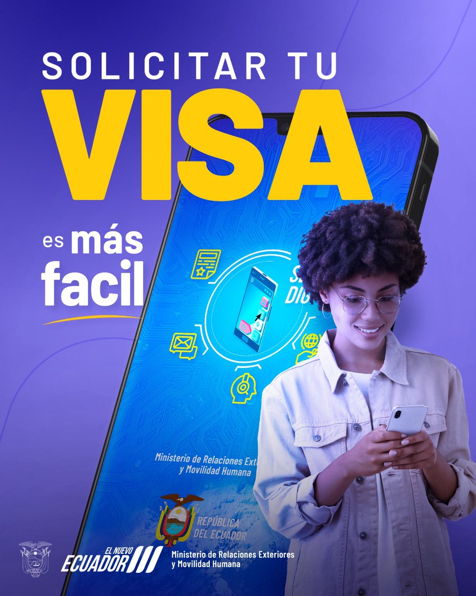 📲 ¡Estás a un clic de los servicios de <a href="/CancilleriaEc/">Cancillería del Ecuador 🇪🇨</a>!

🌍 Solicita tu visa en línea, desde cualquier lugar y en cualquier momento, gracias a nuestro sistema eVisas 💻✨

🎥 Mira el tutorial y haz tu trámite fácil y rápido 👉
 linktr.ee/CancilleriaEcu…