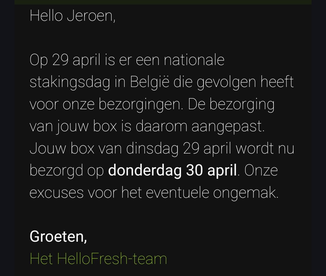cool_s83's tweet photo. @HelloFreshNL maak een keuze 😅

Box is al ingepakt en volgens de app nog verwacht voor 29 april.
Gaat het 1 dag later worden woensdag 30 april, of 2 dagen donderdag 1 mei?

En hoe vers is dan nog vers als het al is ingepakt? 🤔 https://t.co/FaUtLjn8SX