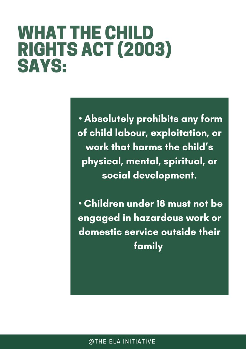 ElaInitiative's tweet photo. Every child deserves a full, safe childhood — not a life of labour.
Speak out! 
Report child exploitation !
Protect their future !

Nigeria���s laws are clear: 
no child should be working in harmful or exploitative conditions. https://t.co/Hq83nekCfO