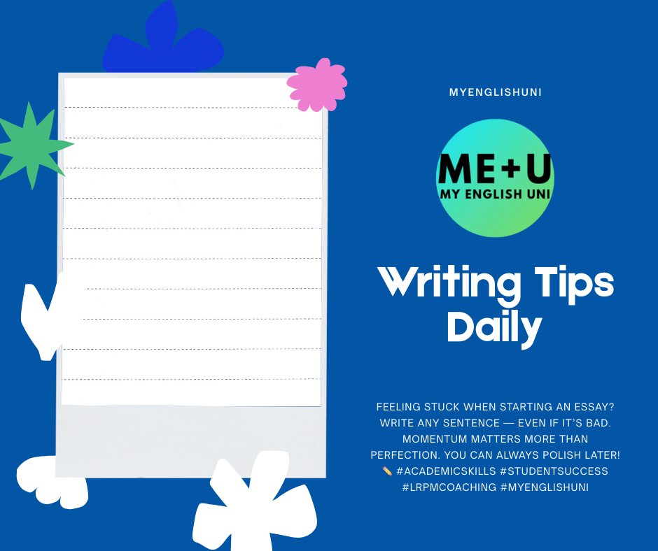 MyEnglishUnive1's tweet image. Join us in May for our Daily Academic Writing tips! #academicwriting #AcademicWritingUK #AcademicWritingHelp #englishlearning #english #AcademicExcellence