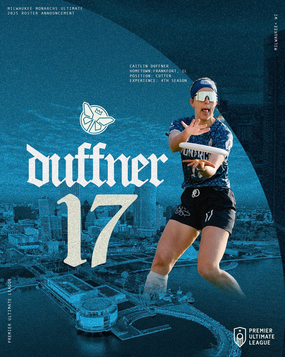 MonarchsMKE's tweet photo. Welcome BACK to the Monarchy, Caitlin Duffner! π¦
A returner in her FOURTH season with the Monarchs, Rufus will bring the intensity for our team this year. Get ready to cheer on the team THIS WEEK! π
#WingsUp #CrownsOn #PUL https://t.co/346ONmEyLh