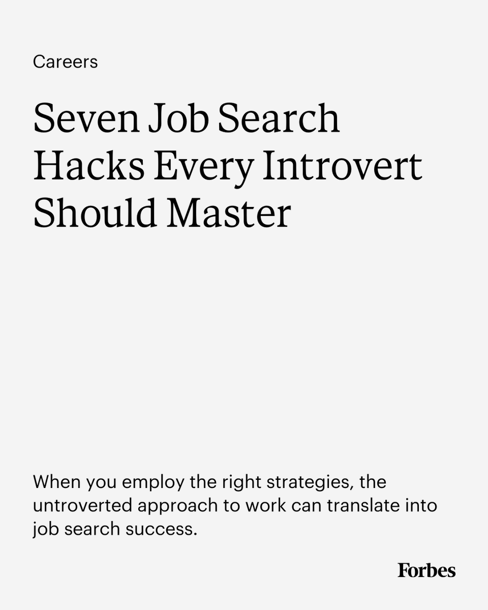 If you identify as an introvert navigating the job market, here are seven research-backed hacks to help you shorten the length of your job search and land your dream role. trib.al/63uoAtd