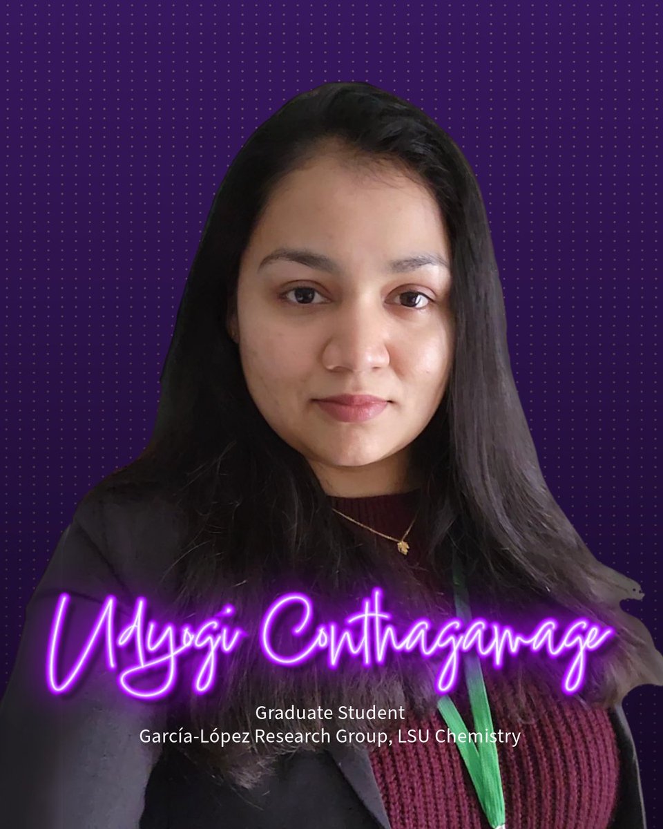 LSU Chemistry (@lsu_chemistry) on Twitter photo Congrats to #LSUChemistry grad student Udyogi Conthagamage on receiving a 2025–26 LSU Dissertation Year Fellowship! Udyogi is advancing molecular machines research to fight antibiotic resistance with <a href="/chem_GarciaLab/">Víctor García-López</a>. 🔗bit.ly/3ESVctE Congrats to #LSUChemistry grad student Udyogi Conthagamage on receiving a 2025–26 LSU Dissertation Year Fellowship! Udyogi is advancing molecular machines research to fight antibiotic resistance with <a href="/chem_GarciaLab/">Víctor García-López</a>. 🔗bit.ly/3ESVctE