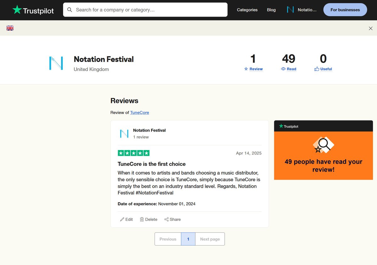 Notation Festival (@notationfest) on Twitter photo Notation Festival Review On Trustpilot About - TuneCore <a href="/TuneCore/">TuneCore</a> <a href="/Trustpilot/">Trustpilot</a> <a href="/TrustieSupport/">Ask Trustpilot</a> #NotationFestival #TuneCore #Trustpilot Notation Festival Review On Trustpilot About - TuneCore <a href="/TuneCore/">TuneCore</a> <a href="/Trustpilot/">Trustpilot</a> <a href="/TrustieSupport/">Ask Trustpilot</a> #NotationFestival #TuneCore #Trustpilot