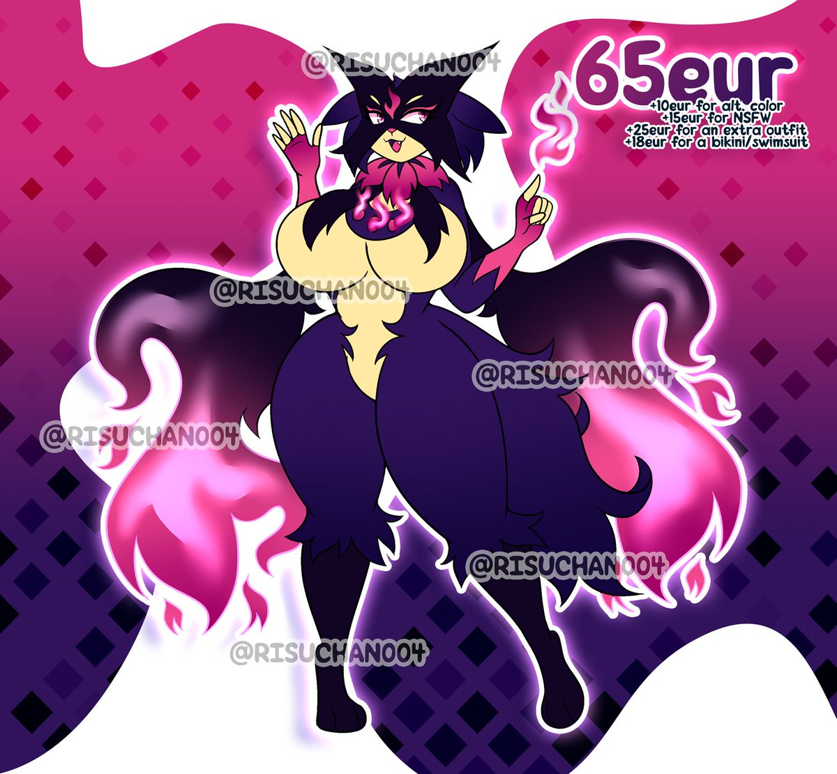 🔥 MEOWSCARADA x HISUIAN TYPHLOSION FUSION - ADOPTABLE

― FLAT SALE: 65eur
―― Additions such as alt. colors, NSFW, outfit, etc. can be purchased for extra!
――― NO HOLDS, payment must be in 24h

🔥 TO CLAIM - reply down below or DM me