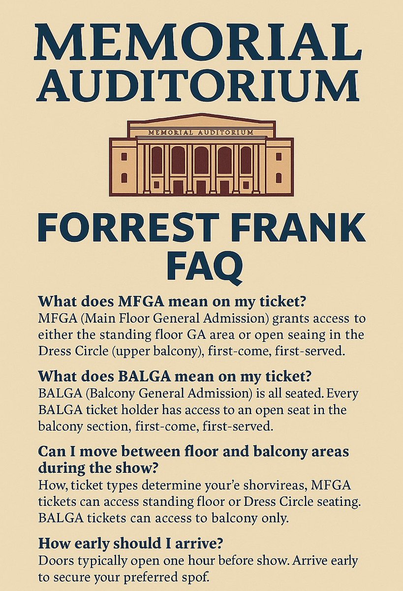 SOLD OUT <a href="/forresure/">Forrest Frank</a> @ Sacramento Memorial Auditorium!