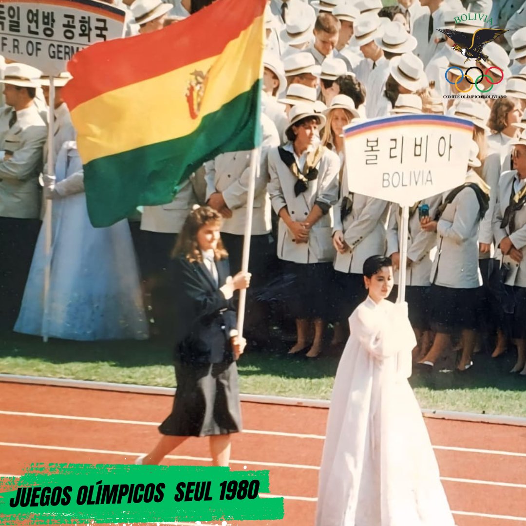 ComiteOlimbol's tweet photo. #noticiascob
#tbt
Recordemos con orgullo el paso de Katerine Moreno en los Juegos Olímpicos de Seúl 1988 📷, donde tuvo el honor de ser la abanderada de la delegación boliviana.  ¡Un momento imborrable en la historia olímpica de Bolivia! 📷 https://t.co/oGMawQIDfE
