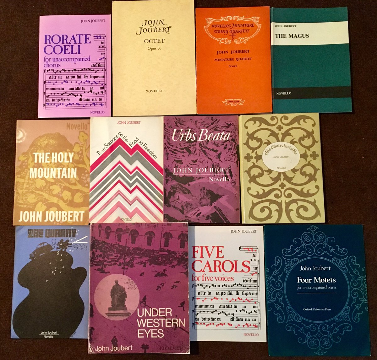 annajoubert's tweet image. When scores had specially designed and colourful covers! 
@joubertcomposer