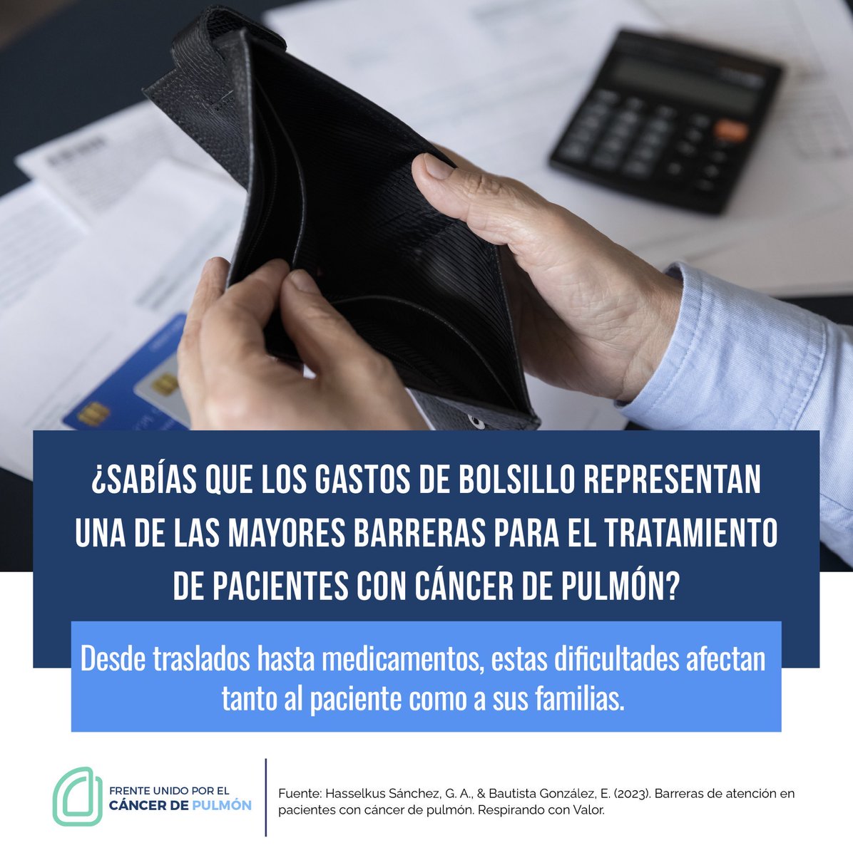 Para las personas que reciben un diagnóstico de #CáncerDePulmón, los gastos de bolsillo representan una de las mayores barreras para contar con un tratamiento.

Estas dificultades que también engloban el traslado y medicamentos, afectan tanto a pacientes como a familiares.