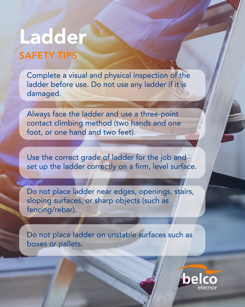 Safety is more than a priority — it’s a way of life at Elecnor Belco.

In honor of World Day for Safety and Health at Work, we’re sharing essential tips to help protect yourself and your team every day.

Stay alert. Stay protected. Stay safe.

#SafetyFirst #SafetyTips #WorkSafe
